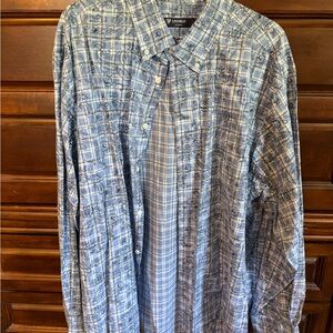 Daniel Cremieux Light Blue Patterned Button-Down Shirt